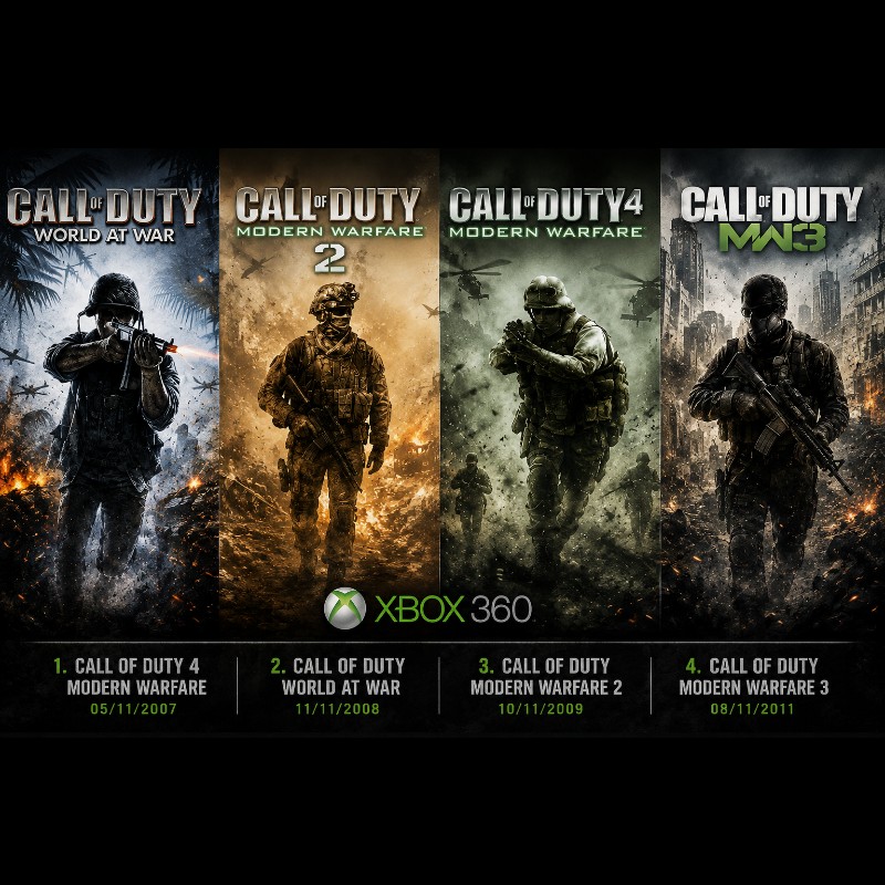 Call of Duty: Conjunto 4 jogos — jogo digital para Xbox One, Series X|S e 360